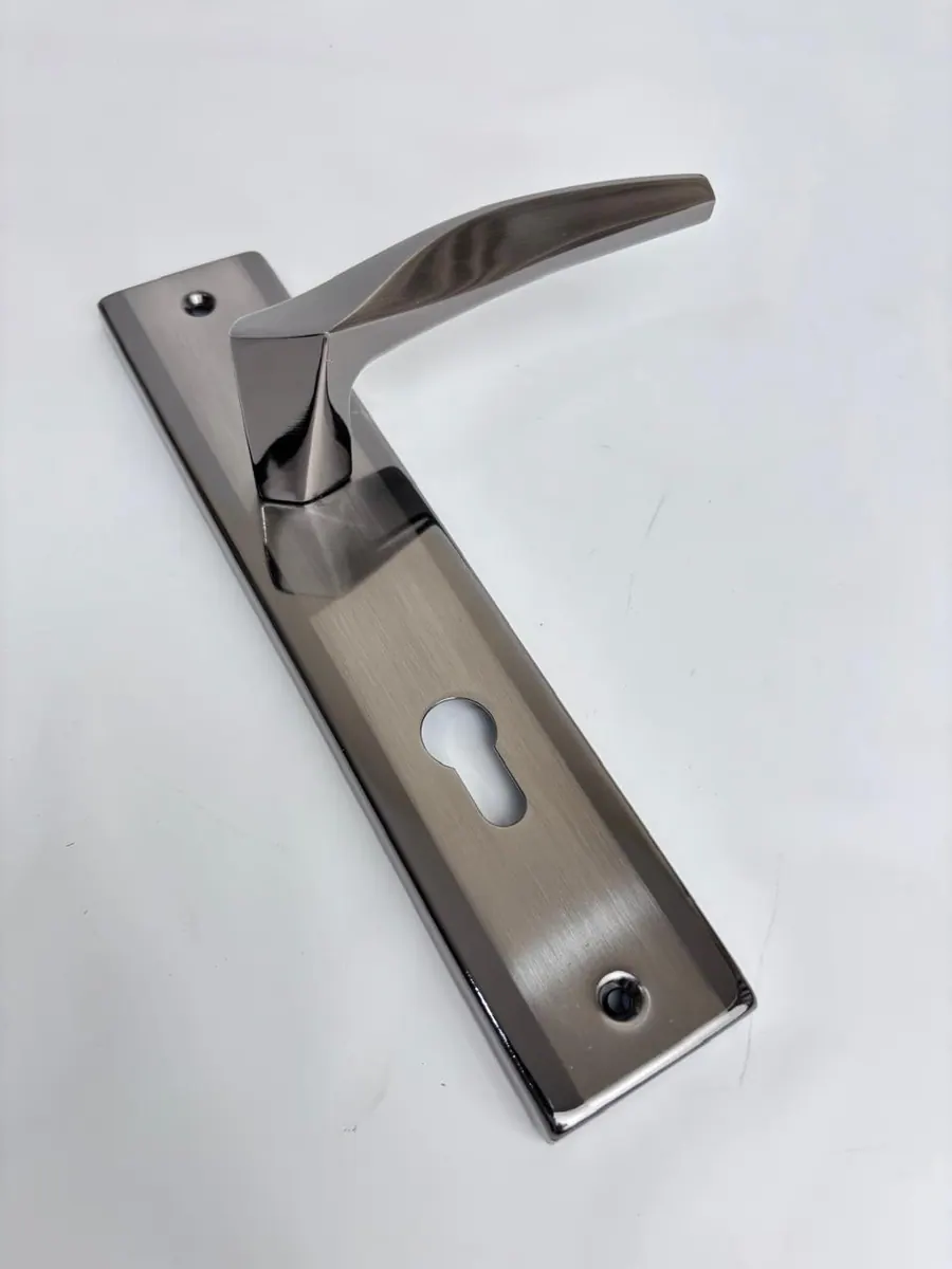 Natan Lever Handle Set, Satin Nickel